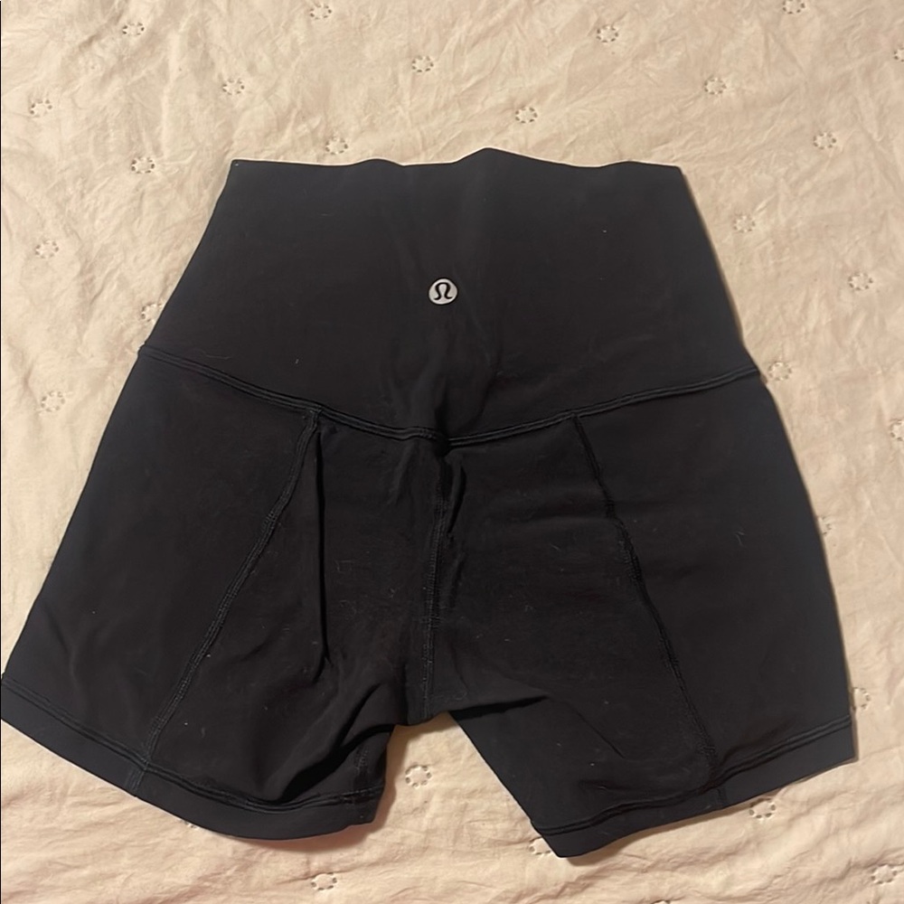 lululemon black align biker shorts 2"